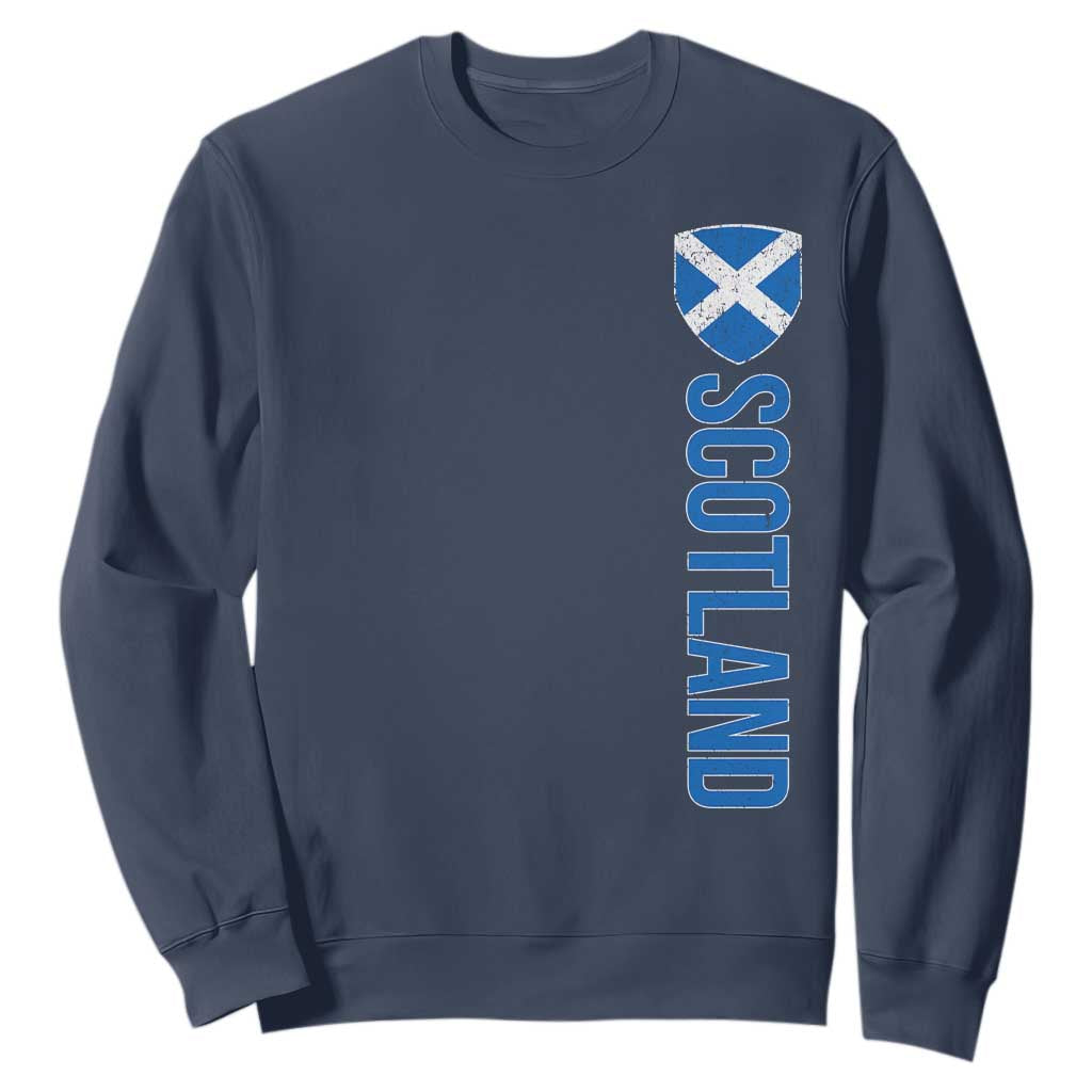 Scotland Flag Sweatshirt Vintage SCOT Scottish Independence Pride TS10 Navy Print Your Wear