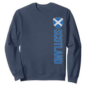 Scotland Flag Sweatshirt Vintage SCOT Scottish Independence Pride TS10 Navy Print Your Wear