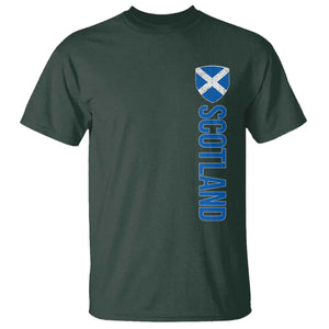 Scotland Flag T Shirt Vintage SCOT Scottish Independence Pride TS10 Dark Forest Green Print Your Wear