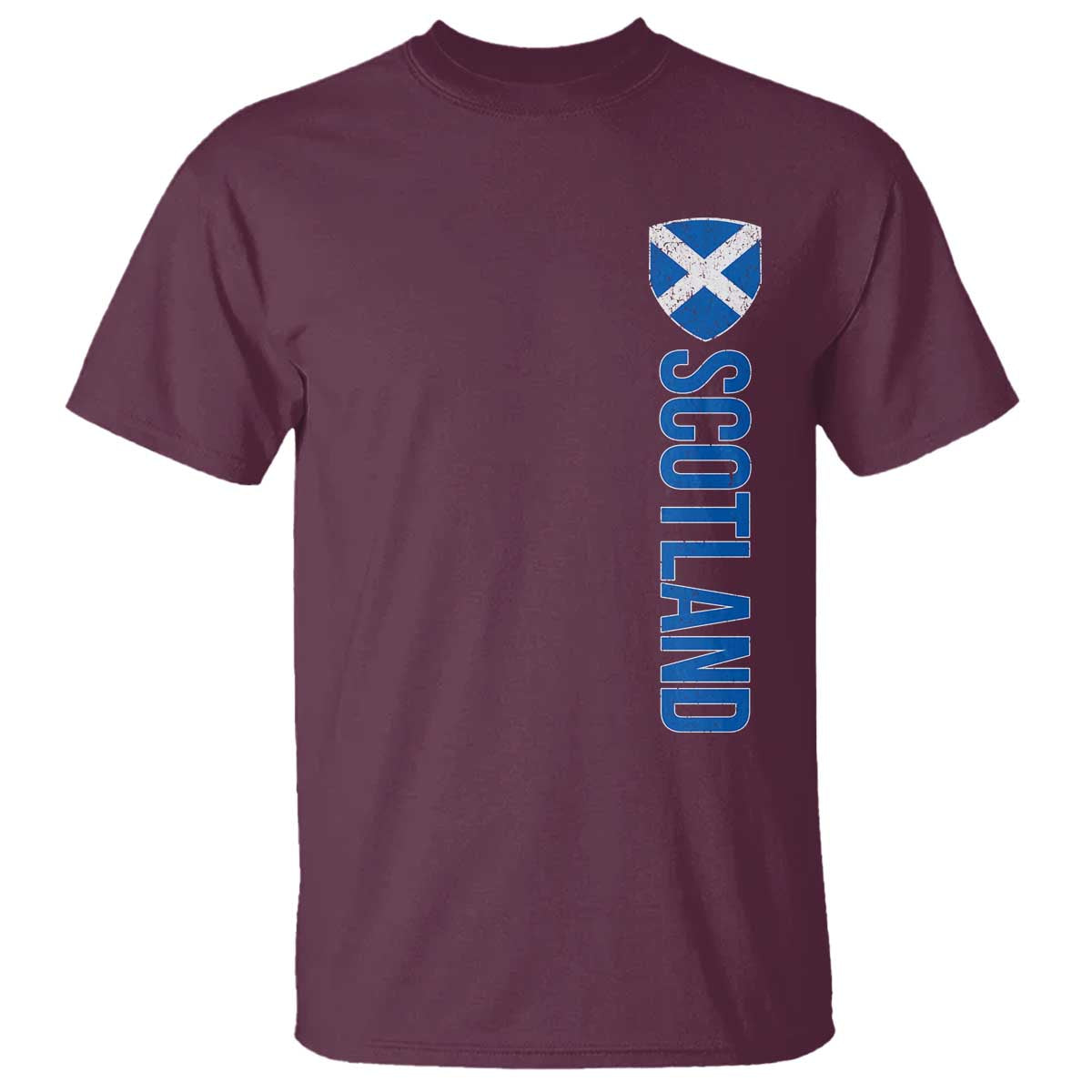 Scotland Flag T Shirt Vintage SCOT Scottish Independence Pride TS10 Maroon Print Your Wear