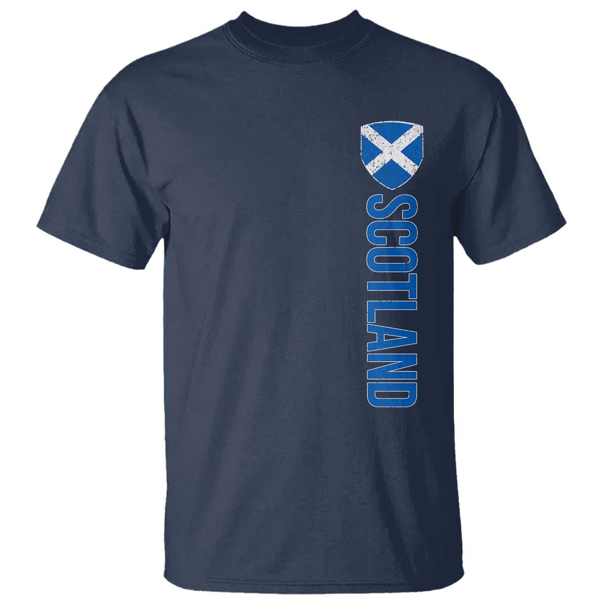 Scotland Flag T Shirt Vintage SCOT Scottish Independence Pride TS10 Navy Print Your Wear