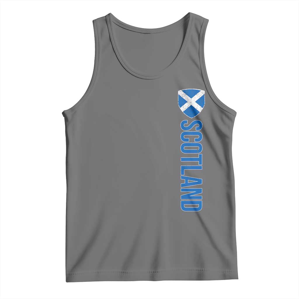 Scotland Flag Tank Top Vintage SCOT Scottish Independence Pride TS10 Black Heather Print Your Wear