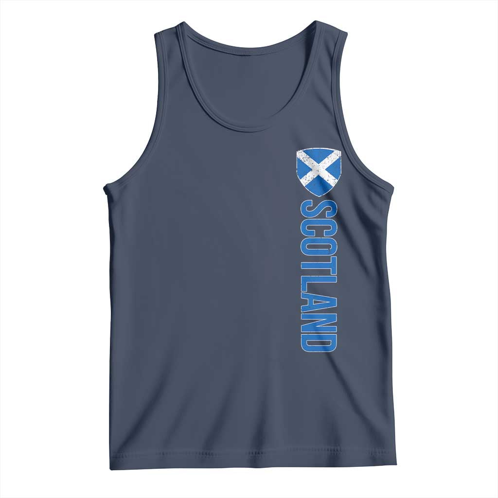 Scotland Flag Tank Top Vintage SCOT Scottish Independence Pride TS10 Navy Print Your Wear