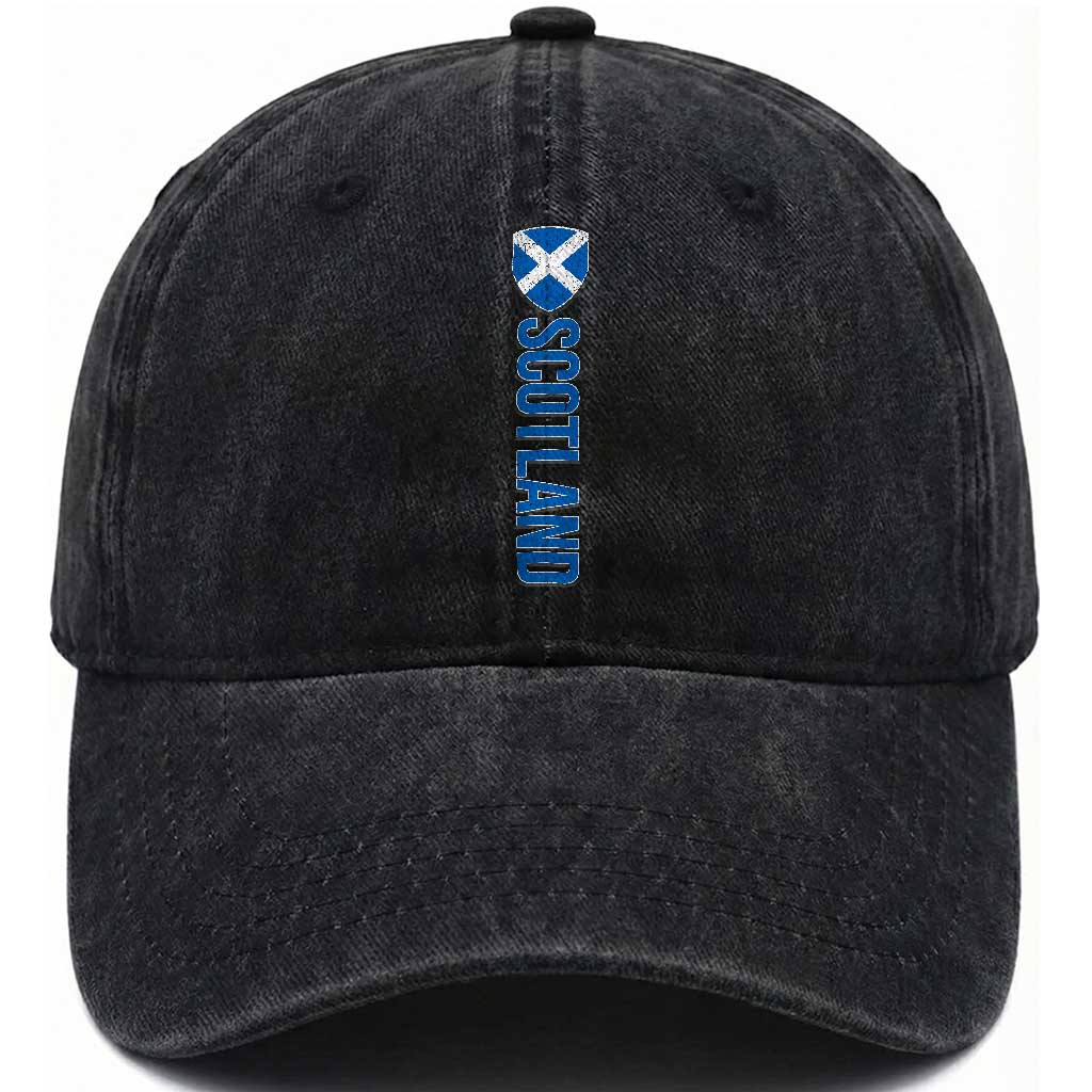 Scotland Flag Washed Cotton Baseball Cap Vintage SCOT Scottish Independence Pride TS10 Print Your Wear