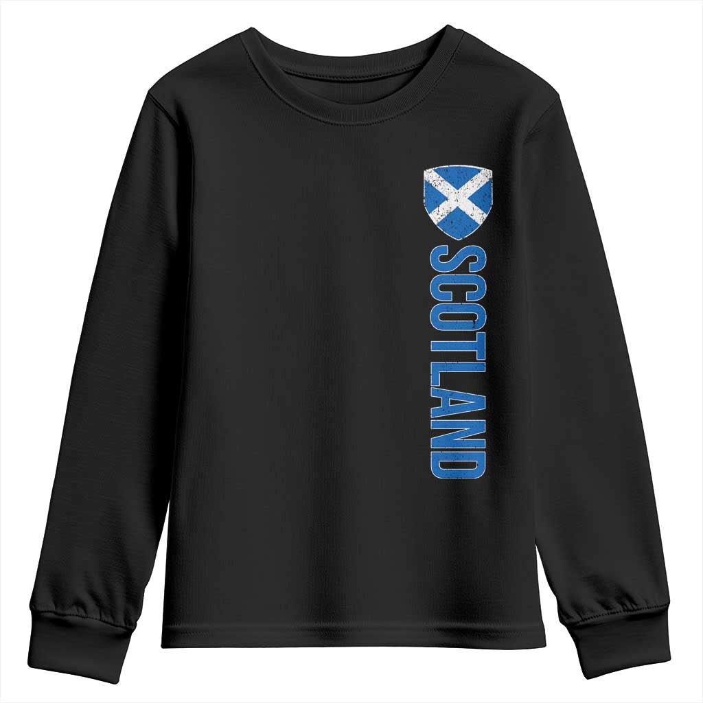 Scotland Flag Youth Sweatshirt Vintage SCOT Scottish Independence Pride TS10 Black Print Your Wear
