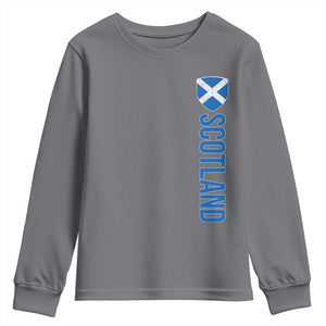 Scotland Flag Youth Sweatshirt Vintage SCOT Scottish Independence Pride TS10 Charcoal Print Your Wear