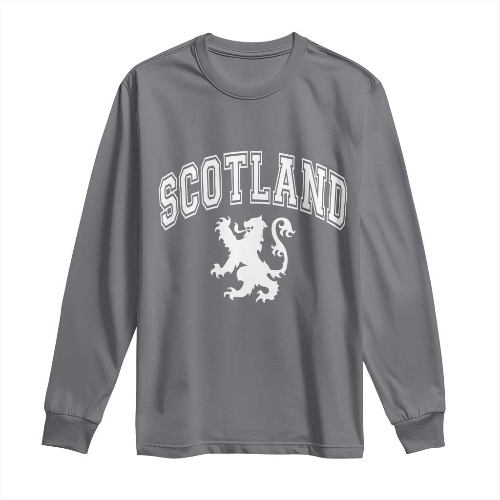 Vintage Scotland Lion Long Sleeve Shirt SCOT Scottish Pride Gift TS10 Charcoal Print Your Wear