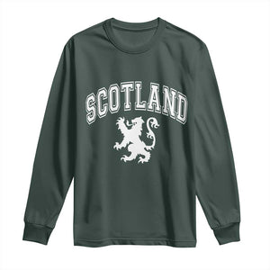 Vintage Scotland Lion Long Sleeve Shirt SCOT Scottish Pride Gift TS10 Dark Forest Green Print Your Wear