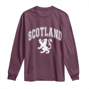 Vintage Scotland Lion Long Sleeve Shirt SCOT Scottish Pride Gift TS10 Maroon Print Your Wear