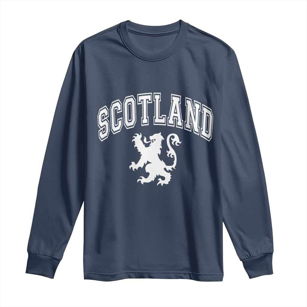 Vintage Scotland Lion Long Sleeve Shirt SCOT Scottish Pride Gift TS10 Navy Print Your Wear