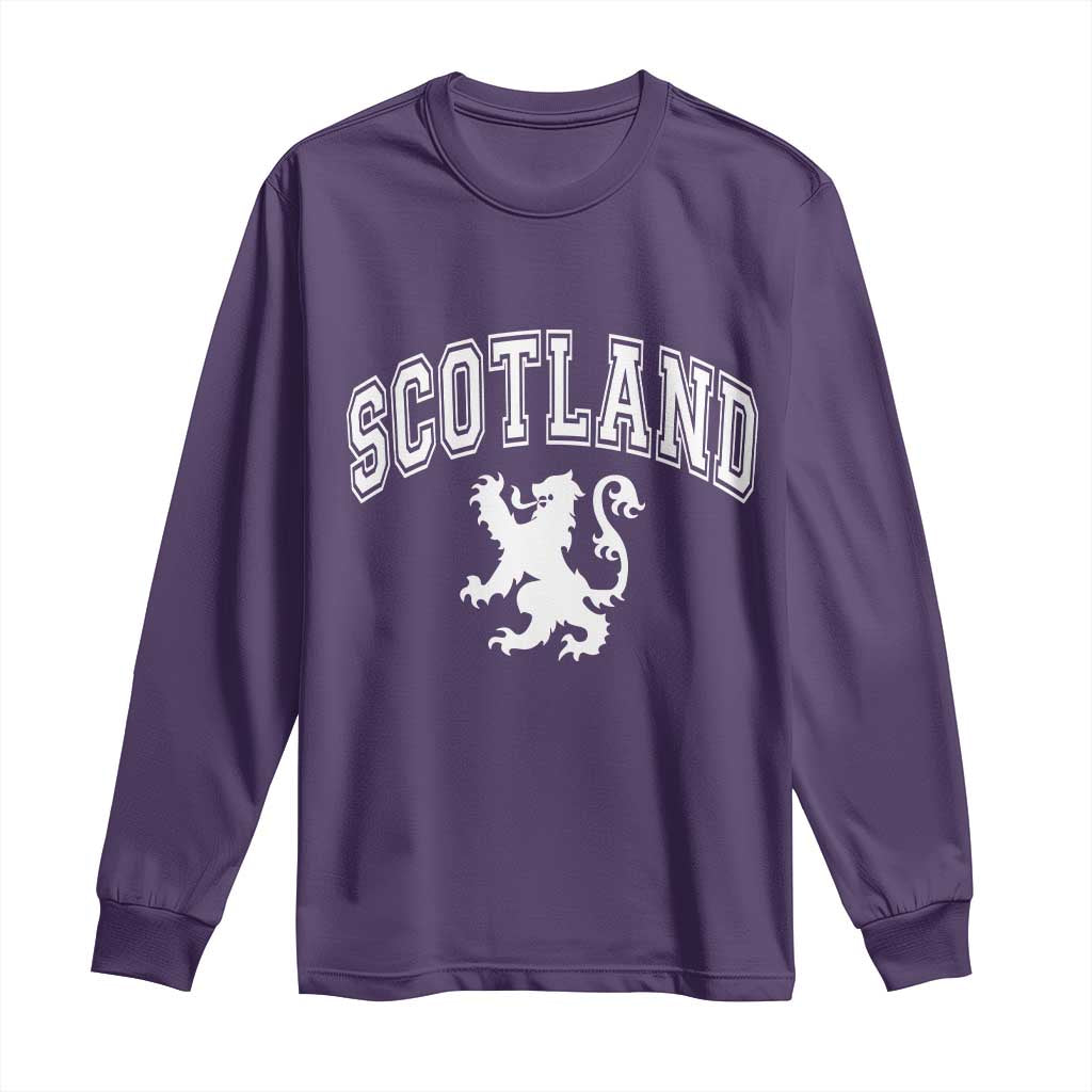 Vintage Scotland Lion Long Sleeve Shirt SCOT Scottish Pride Gift TS10 Purple Print Your Wear
