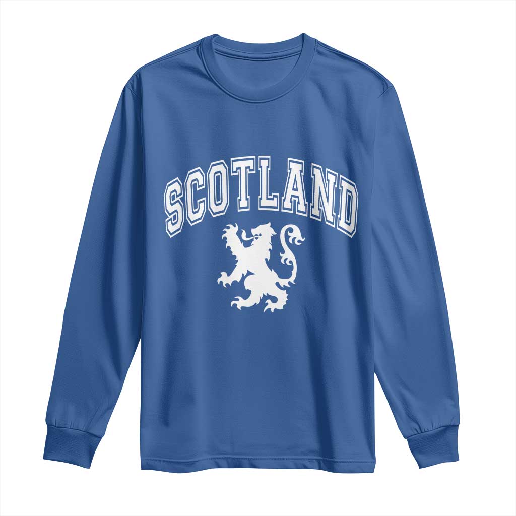 Vintage Scotland Lion Long Sleeve Shirt SCOT Scottish Pride Gift TS10 Royal Blue Print Your Wear