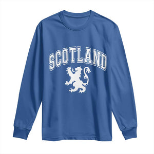 Vintage Scotland Lion Long Sleeve Shirt SCOT Scottish Pride Gift TS10 Royal Blue Print Your Wear