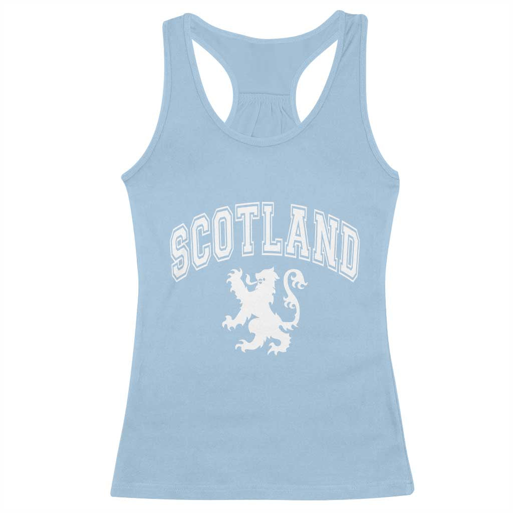 Vintage Scotland Lion Racerback Tank Top SCOT Scottish Pride Gift TS10 Light Blue Print Your Wear