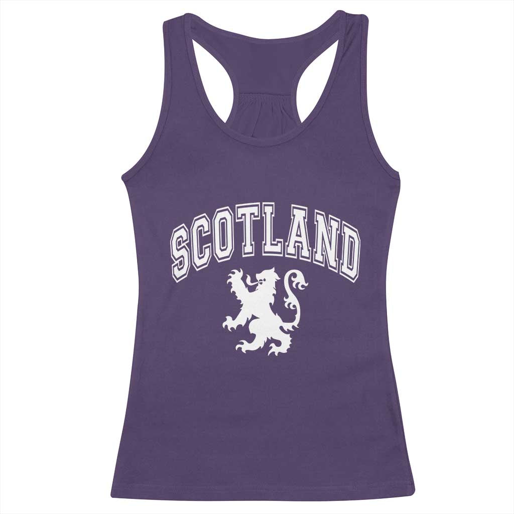 Vintage Scotland Lion Racerback Tank Top SCOT Scottish Pride Gift TS10 Purple Print Your Wear