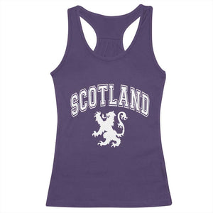 Vintage Scotland Lion Racerback Tank Top SCOT Scottish Pride Gift TS10 Purple Print Your Wear