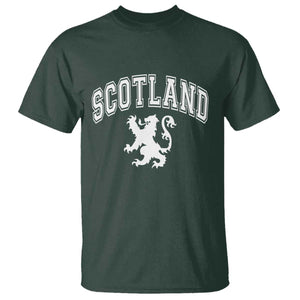 Vintage Scotland Lion T Shirt SCOT Scottish Pride Gift TS10 Dark Forest Green Print Your Wear