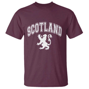 Vintage Scotland Lion T Shirt SCOT Scottish Pride Gift TS10 Maroon Print Your Wear