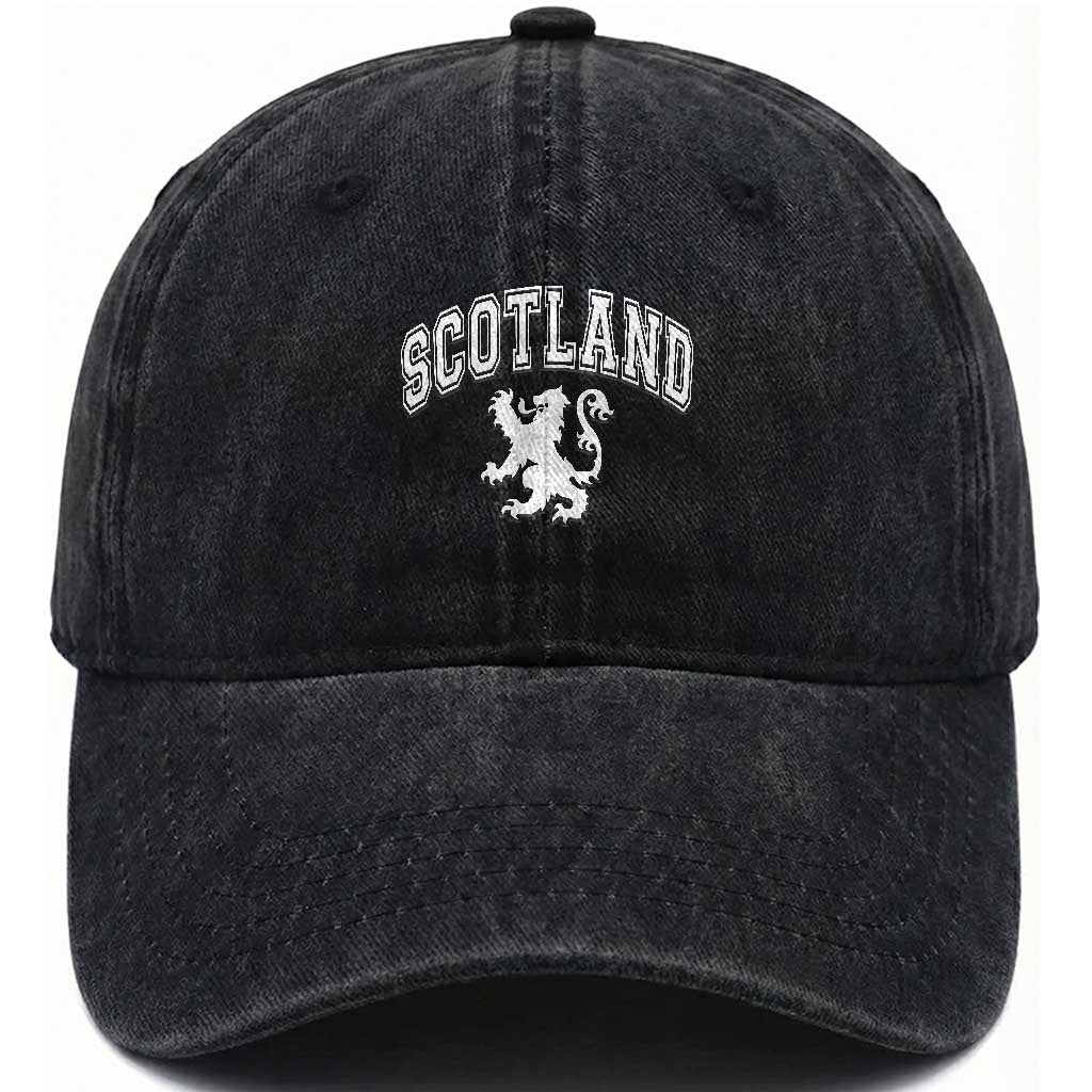 Vintage Scotland Lion Washed Cotton Baseball Cap SCOT Scottish Pride Gift TS10 Print Your Wear