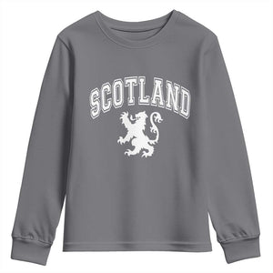Vintage Scotland Lion Youth Sweatshirt SCOT Scottish Pride Gift TS10 Charcoal Print Your Wear