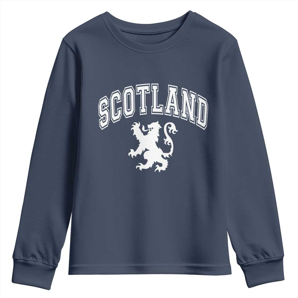 Vintage Scotland Lion Youth Sweatshirt SCOT Scottish Pride Gift TS10 Navy Print Your Wear
