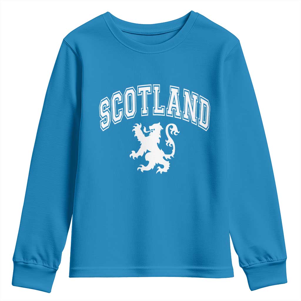 Vintage Scotland Lion Youth Sweatshirt SCOT Scottish Pride Gift TS10 Sapphire Print Your Wear