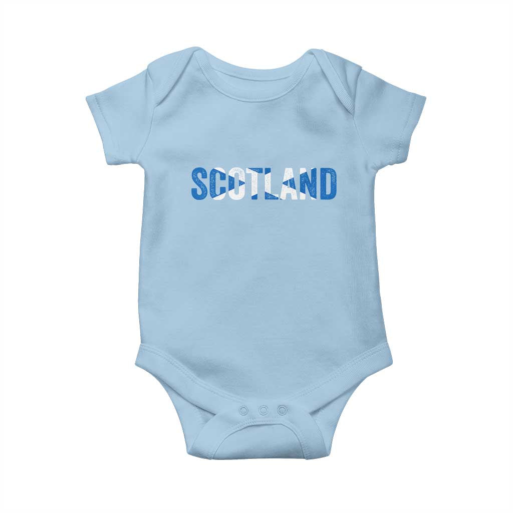 Vintage Scotland Baby Onesie Scottish Flag Retro Pride TS10 Light Blue Print Your Wear
