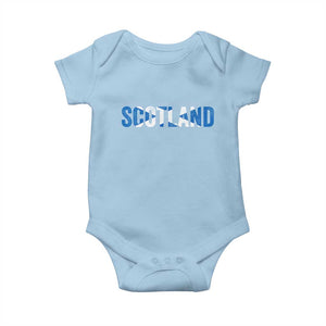 Vintage Scotland Baby Onesie Scottish Flag Retro Pride TS10 Light Blue Print Your Wear