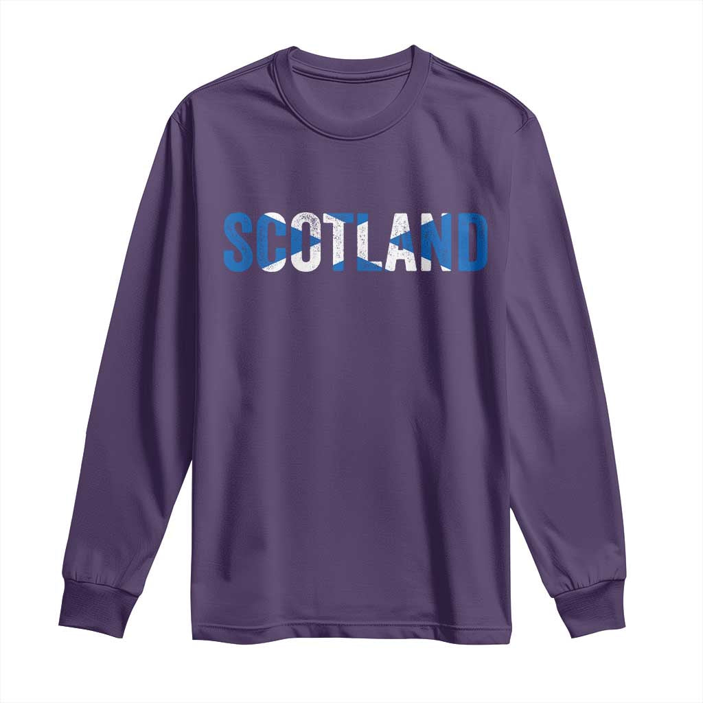 Vintage Scotland Long Sleeve Shirt Scottish Flag Retro Pride TS10 Purple Print Your Wear