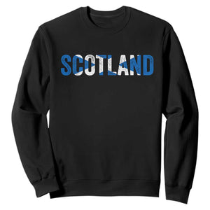 Vintage Scotland Sweatshirt Scottish Flag Retro Pride TS10 Black Print Your Wear