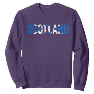 Vintage Scotland Sweatshirt Scottish Flag Retro Pride TS10 Purple Print Your Wear