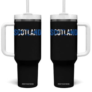 Vintage Scotland Tumbler With Handle Scottish Flag Retro Pride TS10 One Size: 40 oz Black Print Your Wear
