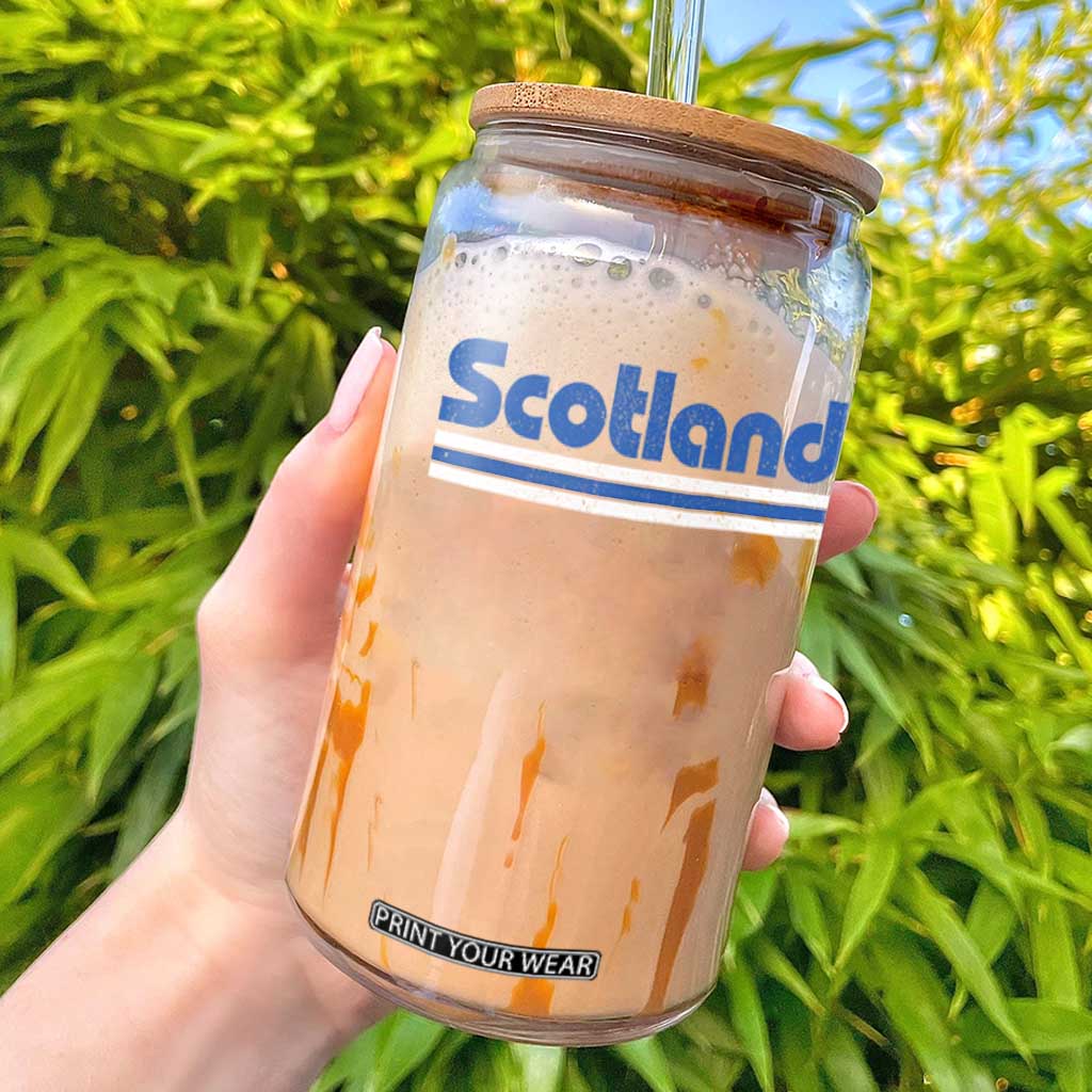 Scotland Scottish Flag Glass Can SCOT Fan Retro Vintage TS10 Black Print Your Wear