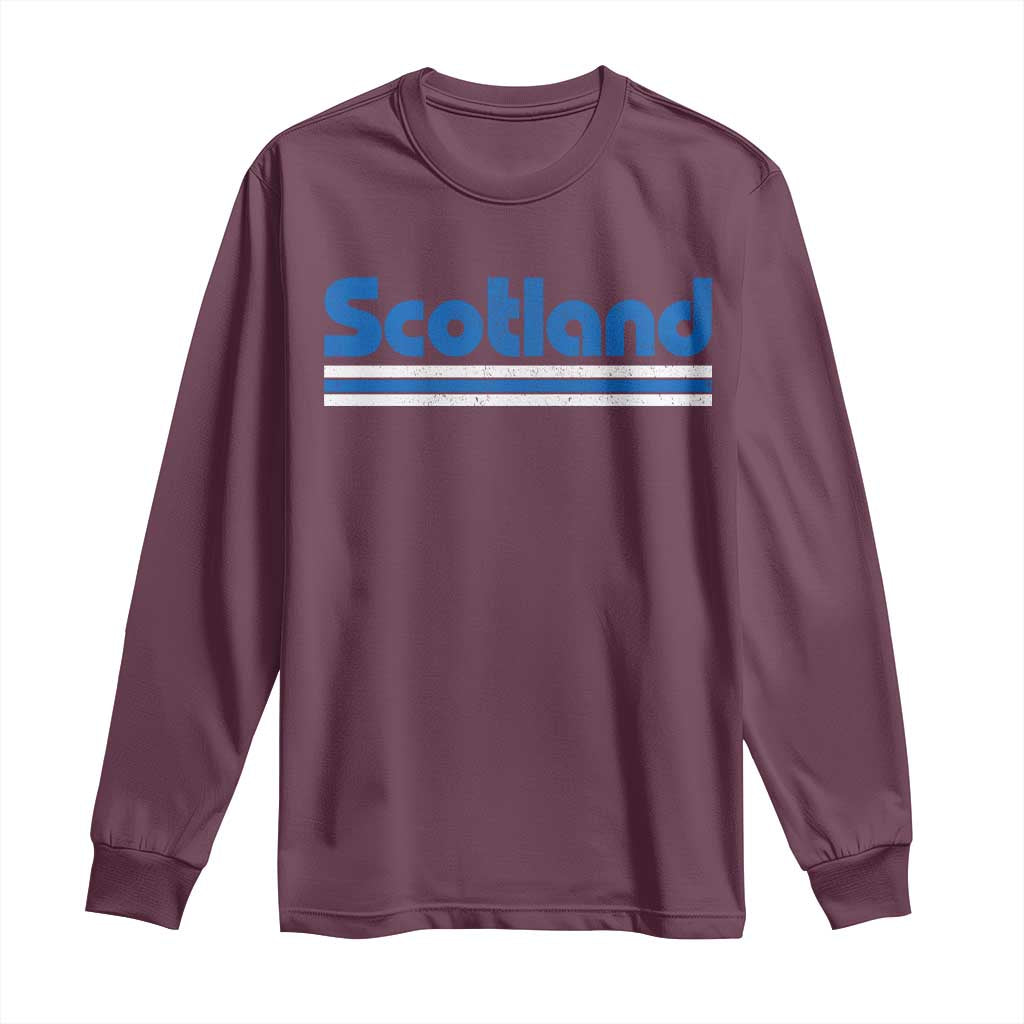 Scotland Scottish Flag Long Sleeve Shirt SCOT Fan Retro Vintage TS10 Maroon Print Your Wear