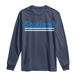Scotland Scottish Flag Long Sleeve Shirt SCOT Fan Retro Vintage TS10 Navy Print Your Wear