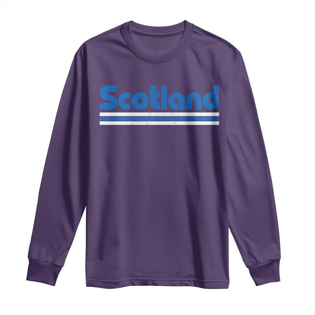 Scotland Scottish Flag Long Sleeve Shirt SCOT Fan Retro Vintage TS10 Purple Print Your Wear