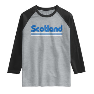 Scotland Scottish Flag Raglan Shirt SCOT Fan Retro Vintage TS10 Heather Gray Black Print Your Wear
