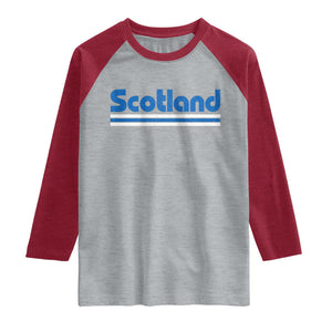 Scotland Scottish Flag Raglan Shirt SCOT Fan Retro Vintage TS10 Heather Gray Heather Red Print Your Wear