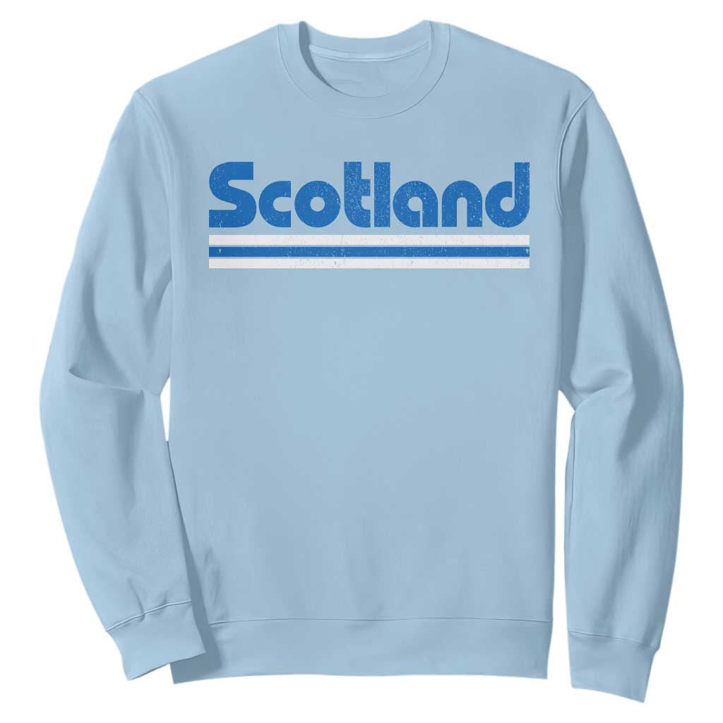 Scotland Scottish Flag Sweatshirt SCOT Fan Retro Vintage TS10 Light Blue Print Your Wear
