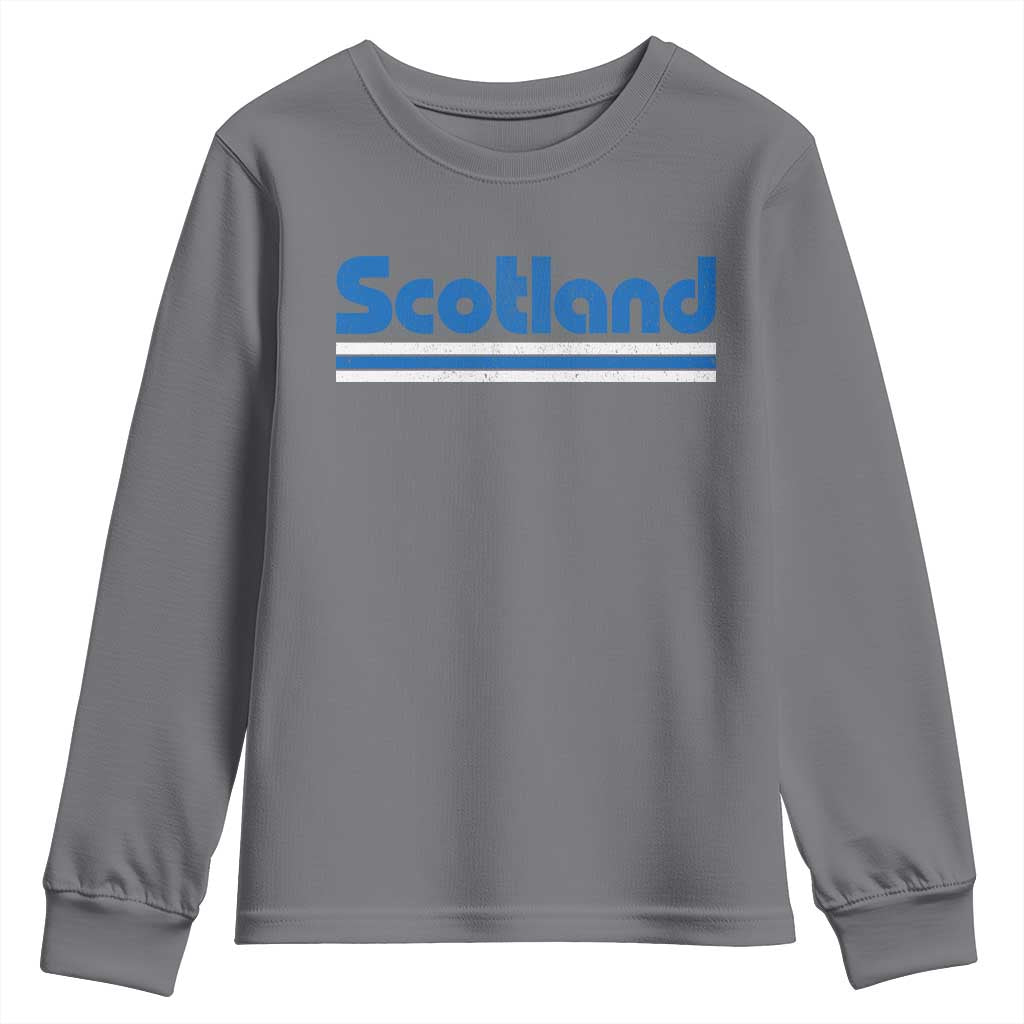 Scotland Scottish Flag Youth Sweatshirt SCOT Fan Retro Vintage TS10 Charcoal Print Your Wear