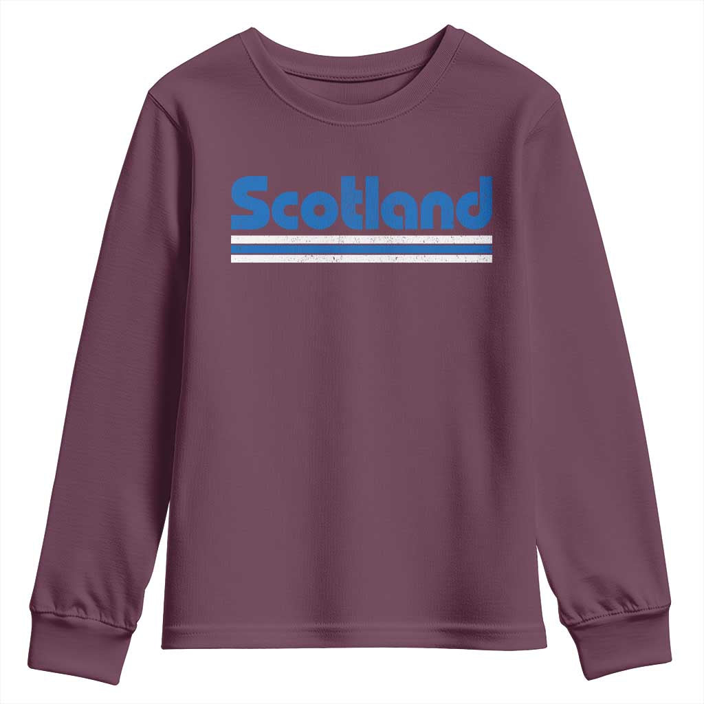 Scotland Scottish Flag Youth Sweatshirt SCOT Fan Retro Vintage TS10 Maroon Print Your Wear