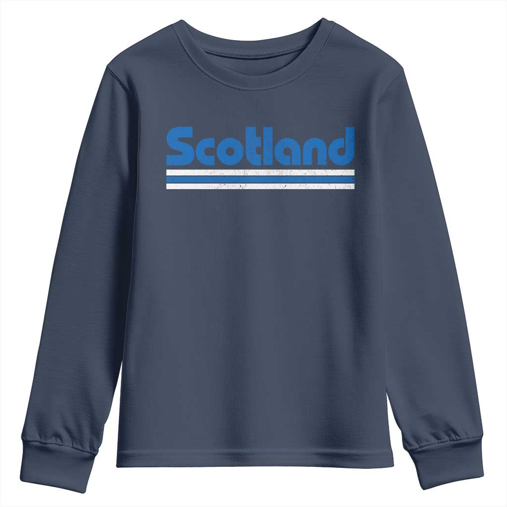 Scotland Scottish Flag Youth Sweatshirt SCOT Fan Retro Vintage TS10 Navy Print Your Wear