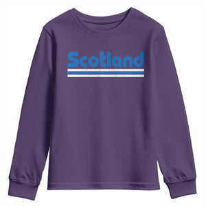 Scotland Scottish Flag Youth Sweatshirt SCOT Fan Retro Vintage TS10 Purple Print Your Wear