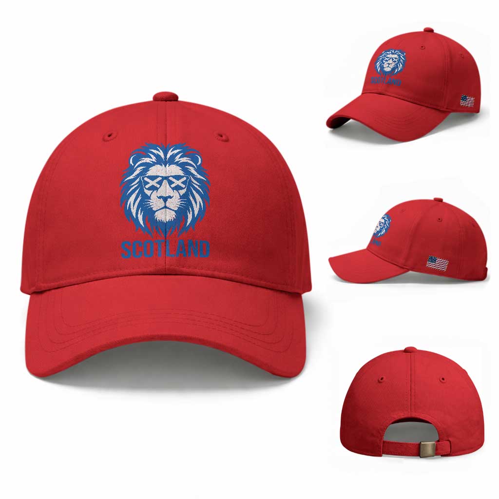 Vintage Scotland Lion Baseball Cap Retro SCOT Fan Scottish Flag TS10 Baseball Cap Universal Fit Red Print Your Wear