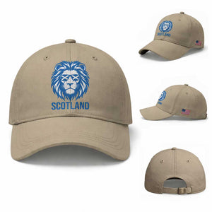 Vintage Scotland Lion Baseball Cap Retro SCOT Fan Scottish Flag TS10 Baseball Cap Universal Fit Khaki Print Your Wear