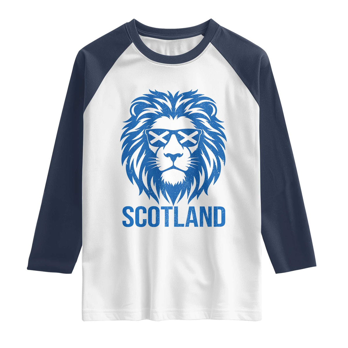 Vintage Scotland Lion Raglan Shirt Retro SCOT Fan Scottish Flag TS10 White Navy Print Your Wear