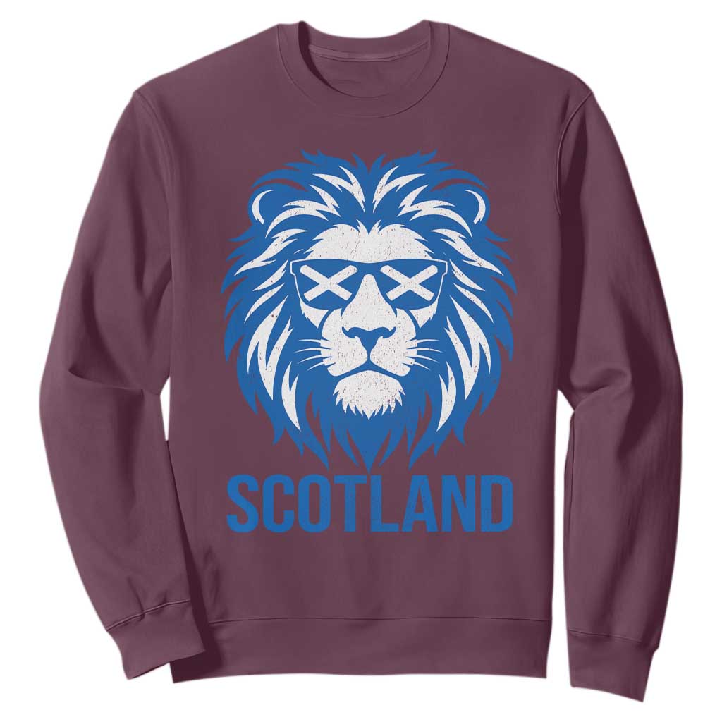 Vintage Scotland Lion Sweatshirt Retro SCOT Fan Scottish Flag TS10 Maroon Print Your Wear