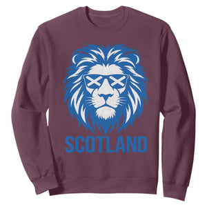 Vintage Scotland Lion Sweatshirt Retro SCOT Fan Scottish Flag TS10 Maroon Print Your Wear