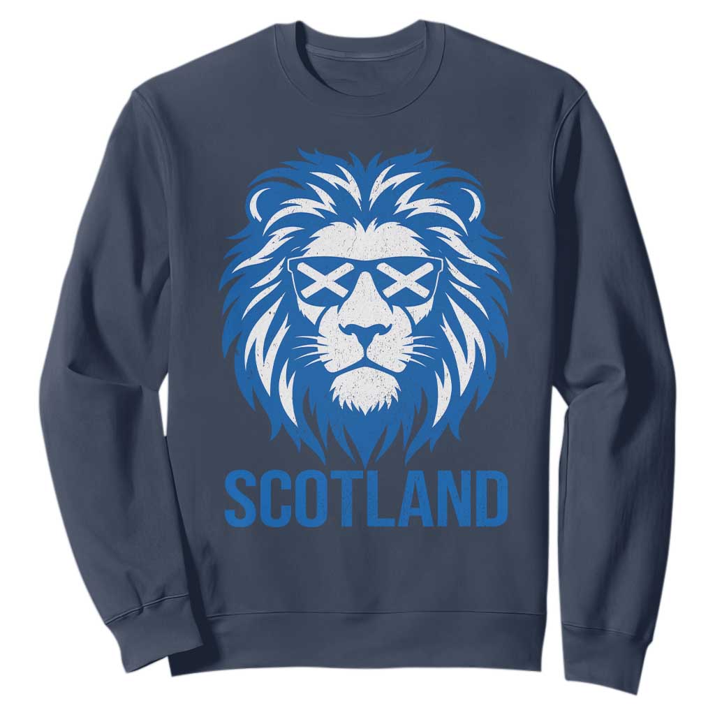 Vintage Scotland Lion Sweatshirt Retro SCOT Fan Scottish Flag TS10 Navy Print Your Wear