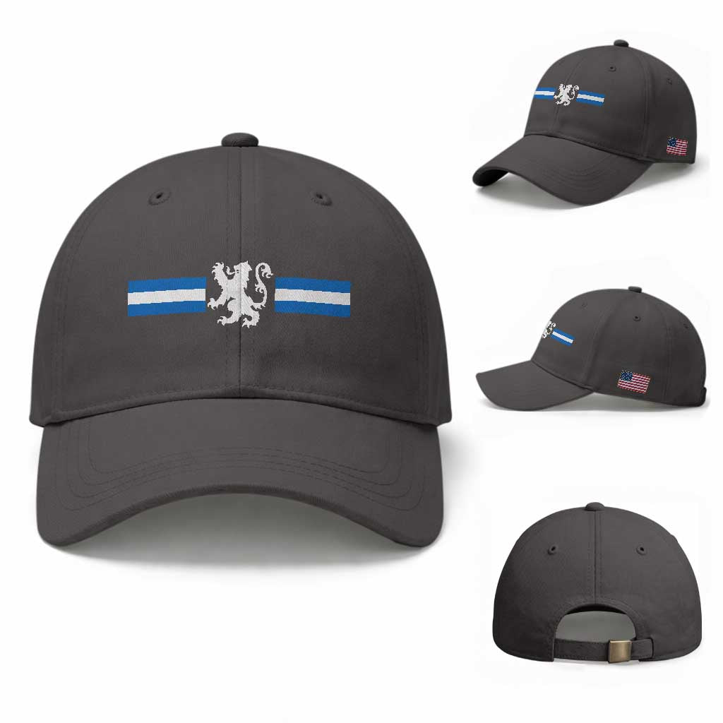 Scotland Lion Baseball Cap Retro Scottish Flag SCOT TS10 Baseball Cap Universal Fit Dark Gray Print Your Wear